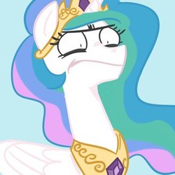 Size: 320x320 | Tagged: safe, princess celestia, g4, female, reaction image, solo