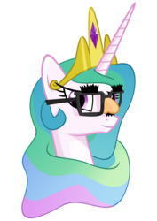 Size: 1078x1525 | Tagged: safe, artist:arvaus, princess celestia, alicorn, pony, g4, female, groucho mask, mare, simple background, solo, transparent background