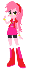 Size: 267x583 | Tagged: safe, artist:gothnebula, artist:selenaede, equestria girls, g4, amy rose, boots, clothes, crossover, equestria girls-ified, female, high heel boots, jacket, shirt, shoes, skirt, solo, sonic the hedgehog (series), vest