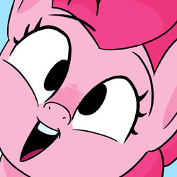 Size: 1000x1000 | Tagged: safe, artist:january3rd, pinkie pie, g4, close-up, cute, diapinkes, female, happy, hi anon, meme, open mouth, smiling, solo