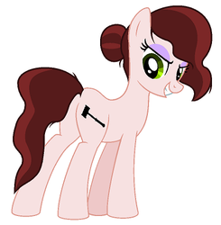 Size: 417x425 | Tagged: safe, artist:unoriginai, oc, oc only, earth pony, pony, evil smile, gavel, solo