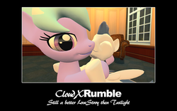 Size: 800x500 | Tagged: safe, cloudchaser, rumble, g4, 3d, better story than twilight, cloudrumble, female, gmod, hug, male, ship:rumblechaser, shipping, straight