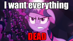 Size: 640x360 | Tagged: safe, edit, edited screencap, screencap, twilight sparkle, a canterlot wedding, g4, my little pony: friendship is magic, season 2, angry, ears back, gritted teeth, image macro, meme, reaction image, reflection