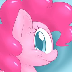 Size: 894x894 | Tagged: safe, artist:lamia, pinkie pie, g4, ear fluff, female, profile, solo