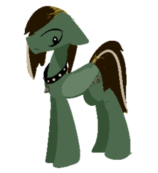 Size: 286x314 | Tagged: safe, artist:inlucidreverie, oc, oc only, oc:murky, pegasus, pony, fallout equestria, fallout equestria: murky number seven, collar, goth, simple background, solo, transparent background