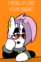 Size: 495x742 | Tagged: safe, artist:pembroke, sweetie belle, ask meanie belle, g4, female, glasses, meanie belle, solo, tumblr