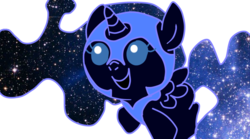 Size: 765x425 | Tagged: safe, artist:pegasistersmile, nightmare moon, pony, g4, baby, baby pony, cute, female, filly, foal, nightmare woon, simple background, solo, stars, transparent background, vector