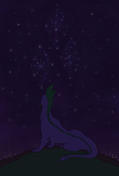 Size: 940x1380 | Tagged: safe, artist:carnifex, rarity, spike, g4, feels, female, male, older, older spike, ship:sparity, shipping, stars, straight