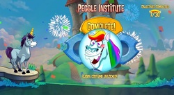 Size: 847x463 | Tagged: safe, screencap, rainbow dash, unicorn, g4, horn, male, peggle, peggle 2, stallion