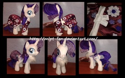 Size: 6136x3832 | Tagged: safe, artist:calusariac, rarity, g4, clothes, irl, nightgown, photo, plushie, saddle