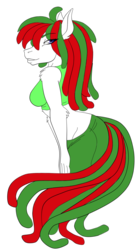 Size: 659x1211 | Tagged: safe, artist:electra-draganvel, oc, oc only, oc:candycane, anthro, anthro oc, solo