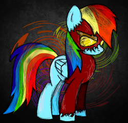 Size: 1906x1828 | Tagged: safe, artist:mcdashin, rainbow dash, pegasus, pony, g4, clothes, costume, female, firebolts, solo