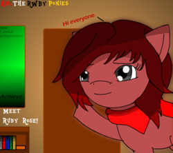 Size: 957x851 | Tagged: artist needed, safe, pony, ponified, ruby rose, rwby, solo
