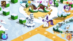 Size: 1136x640 | Tagged: safe, gameloft, princess platinum, rarity, g4