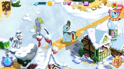 Size: 1136x640 | Tagged: safe, gameloft, commander hurricane, forsythia, rainbow dash, g4