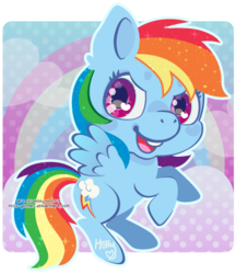 Size: 433x502 | Tagged: safe, artist:miss-glitter, rainbow dash, pegasus, pony, g4, chibi, female, mare, open mouth, outline, signature, simple background, solo, transparent background