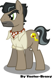 Size: 1024x1522 | Tagged: safe, artist:vector-brony, doctor caballeron, earth pony, pony, g4, ascot tie, clothes, male, shirt, simple background, solo, stallion, transparent background, vector
