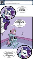 Size: 1260x2250 | Tagged: safe, artist:pembroke, rarity, sweetie belle, ask meanie belle, g4, comic, male, meanie belle, the simpsons, tumblr