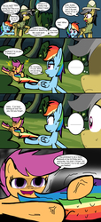 Size: 4800x10570 | Tagged: safe, artist:helsaabi, daring do, rainbow dash, scootaloo, g4, absurd resolution, comic, cute, dash and scootaloo's cycle of obsession, dashabetes, happy, scootobsession, x3, xd, yandere, yandereloo