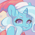 Size: 522x526 | Tagged: safe, artist:lizombie, trixie, pony, unicorn, g4, female, hat, mare, santa hat, solo, wip