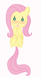 Size: 1800x3365 | Tagged: safe, artist:luna☆crystal, fluttershy, g4, :<, blushing, cute, female, looking at you, on back, open mouth, pixiv, shyabetes, solo, underhoof, wide eyes