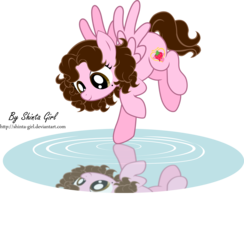 Size: 3554x3645 | Tagged: safe, artist:shinta-girl, oc, oc only, oc:shinta pony, reflection, solo, water