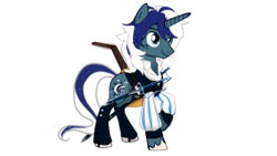 Size: 1024x576 | Tagged: safe, artist:anightlypony, oc, oc only, oc:nightly, pony, unicorn, clothes, freckles, lute, male, musical instrument, solo