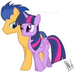 Size: 1978x1890 | Tagged: safe, artist:ingratate, flash sentry, twilight sparkle, alicorn, pegasus, pony, g4, female, male, mare, ship:flashlight, shipping, simple background, stallion, straight, transparent background, twilight sparkle (alicorn)