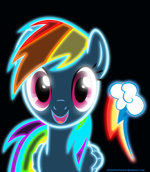 Size: 3488x4024 | Tagged: safe, artist:zantyarz, rainbow dash, g4, female, neon, solo