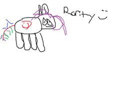 Size: 771x545 | Tagged: safe, rarity, g4, ambiguous gender, ms paint, smiling, solo, stylistic suck