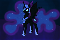 Size: 4925x3268 | Tagged: safe, artist:adriaxwolf, nightmare moon, g4, female, solo