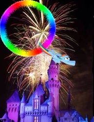 Size: 640x828 | Tagged: safe, rainbow dash, g4, disney, disneyland, sonic rainboom