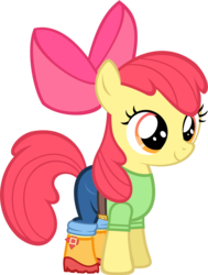 Size: 765x1012 | Tagged: safe, artist:zacatron94, apple bloom, g4, clothes, equestria girls outfit, female, simple background, solo, transparent background, vector
