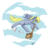 Size: 2564x2581 | Tagged: safe, artist:koko-nya, derpy hooves, pegasus, pony, g4, female, flying, mare, solo