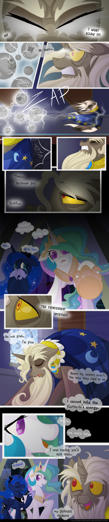 496734 Safe Artist Falleninthedark Discord Princess Celestia