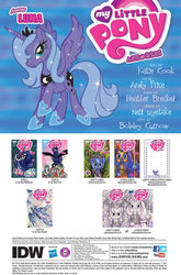 Size: 900x1366 | Tagged: safe, idw, princess luna, alicorn, pony, g4, micro-series #10, my little pony micro-series, comic, female, idw advertisement, mare, my little pony logo, preview, s1 luna