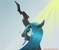 Size: 2173x1865 | Tagged: source needed, safe, queen chrysalis, changeling, changeling queen, g4, female, snowflake, solo