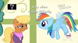 Size: 1020x570 | Tagged: safe, ms. harshwhinny, rainbow dash, pony, flight to the finish, g4, season 4