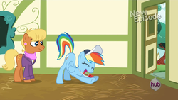 Size: 1920x1080 | Tagged: safe, screencap, ms. harshwhinny, rainbow dash, flight to the finish, g4, coach rainbow dash, iwtcird, meme, out of context, unamused