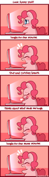 Size: 910x3250 | Tagged: safe, artist:php56, pinkie pie, g4, chibi, comic, computer, cute, diapinkes, laughing, solo