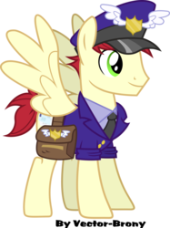 Size: 3950x5288 | Tagged: safe, artist:vector-brony, care package, special delivery, pegasus, pony, g4, absurd resolution, clothes, letter, mailbag, mailpony, male, simple background, solo, stallion, transparent background, uniform, vector