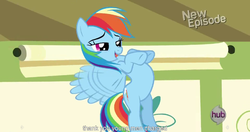 Size: 1152x608 | Tagged: safe, screencap, rainbow dash, flight to the finish, g4, female, flying, meme, solo, youtube caption