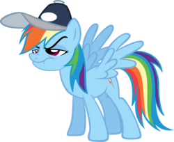 Size: 2172x1775 | Tagged: safe, artist:jerick, rainbow dash, flight to the finish, g4, faic, female, hat, simple background, solo, transparent background, vector