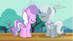 Size: 641x362 | Tagged: safe, screencap, diamond tiara, silver spoon, pony, flight to the finish, g4, butt, glasses, plot