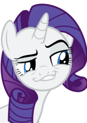 Size: 744x1052 | Tagged: safe, artist:thinkingwithsmile, rarity, g4, female, simple background, smirk, smugdash, solo, transparent background, vector