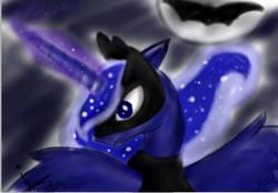 Size: 754x526 | Tagged: safe, artist:princessirem, princess luna, g4, batman, batmare, crossover, female, parody, solo