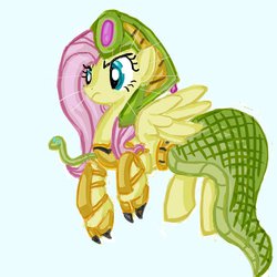 Size: 894x894 | Tagged: safe, artist:kittynumber7, fluttershy, g4, armor, cassiopeia, crossover, female, jewelry, league of legends, solo, stare