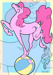 Size: 1200x1700 | Tagged: safe, artist:mistressdragonrider, pinkie pie, horse, g4, ball, female, solo