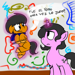 Size: 1280x1280 | Tagged: safe, artist:benja, oc, oc only, ask ask-the-ponies, spanish, translated in the comments