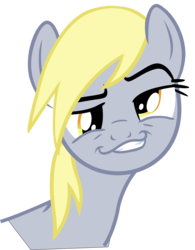 Size: 3360x4299 | Tagged: safe, derpy hooves, pegasus, pony, g4, female, mare, simple background, smirk, smugdash, solo, transparent background, vector